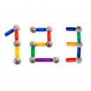 Poskladané čísla 1, 2, 3 z magnetických dielov